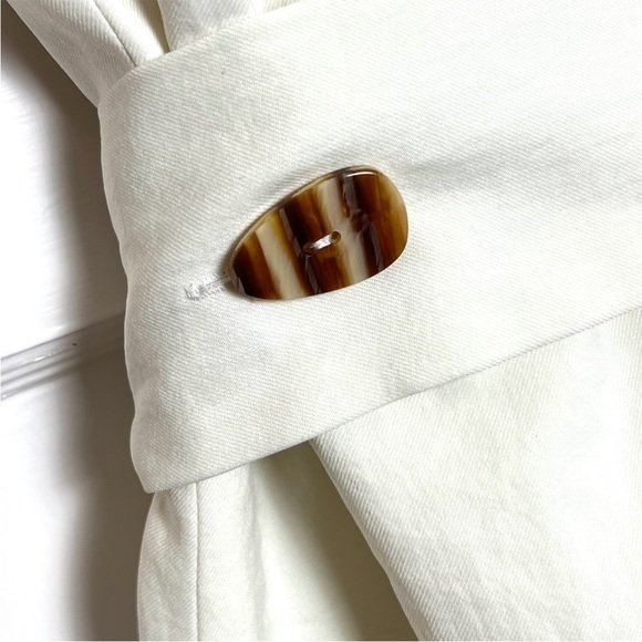 NICHOLAS Ivory Sleeveless Single Breasted Belted Tie Waist Tunic Jacket Vest 4 - Picture 12 of 15